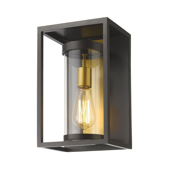 Dunbroch Outdoor Wall Light in Deep Bronze/Outdoor Brass (Small).