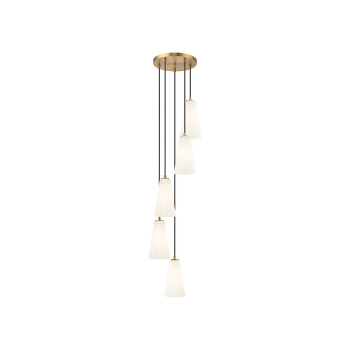 Farrell Chandelier in Modern Gold (5-Light/11-Inch).