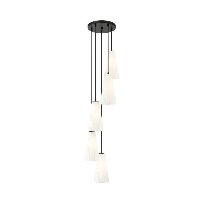 Farrell Chandelier in Matte Black (5-Light/13.75-Inch).