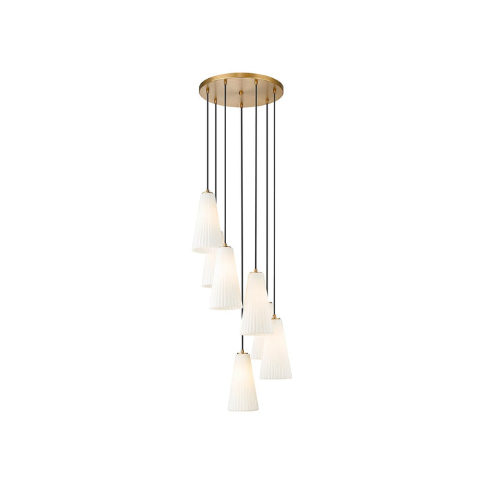 Farrell Chandelier in Modern Gold (7-Light/11-Inch).