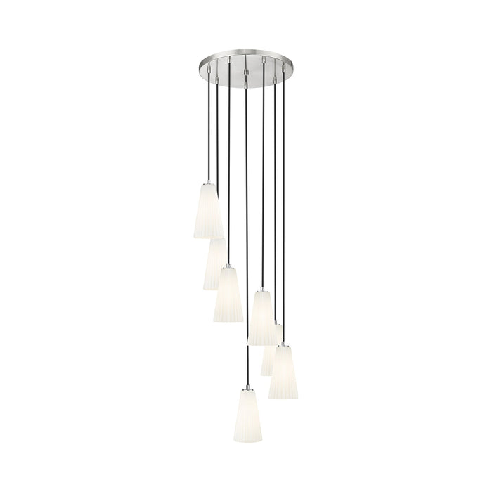 Farrell Chandelier in Brushed Nickel (7-Light/13.75-Inch).