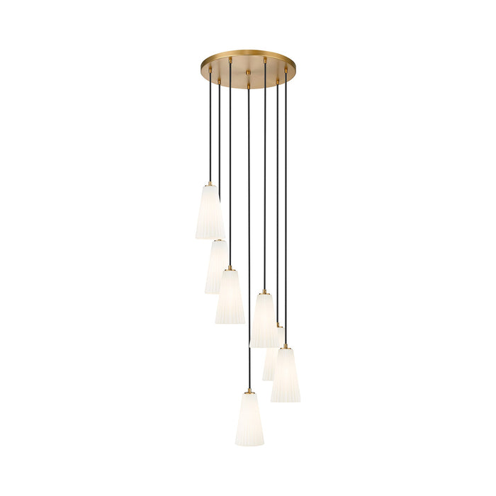 Farrell Chandelier in Modern Gold (7-Light/13.75-Inch).