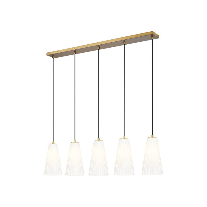 Farrell Linear Chandelier in Modern Gold (5-Light/11-Inch).