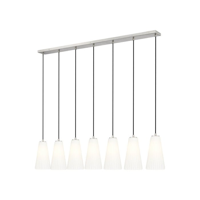 Farrell Linear Chandelier in Brushed Nickel (7-Light/11-Inch).