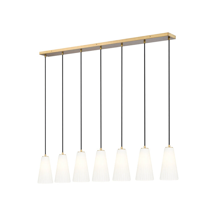 Farrell Linear Chandelier in Modern Gold (7-Light/11-Inch).