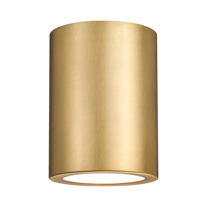 Harley Flush Mount Ceiling Light in Rubbed Brass (5-Inch).