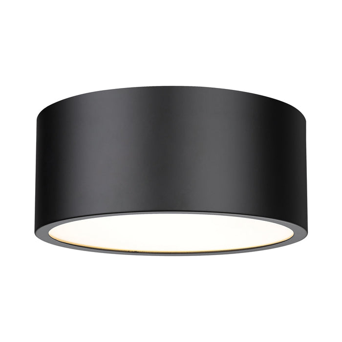 Harley Flush Mount Ceiling Light in Matte Black (12-Inch).