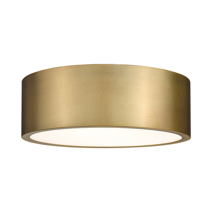 Harley Flush Mount Ceiling Light in Rubbed Brass (16-Inch).