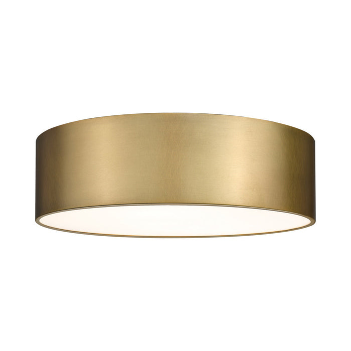 Harley Flush Mount Ceiling Light in Rubbed Brass (20-Inch).