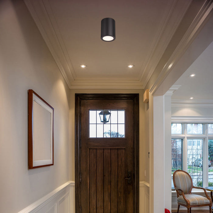 Harley Flush Mount Ceiling Light in living room.