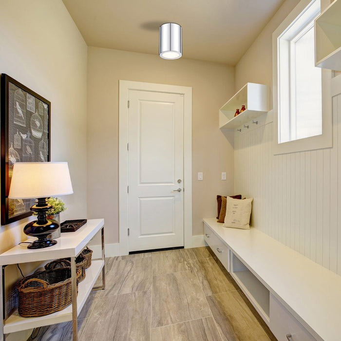 Harley Flush Mount Ceiling Light in living room.