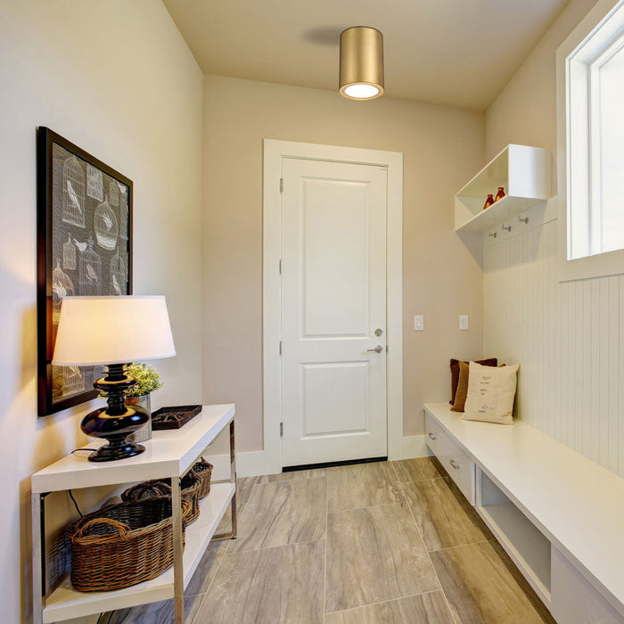 Harley Flush Mount Ceiling Light in living room.