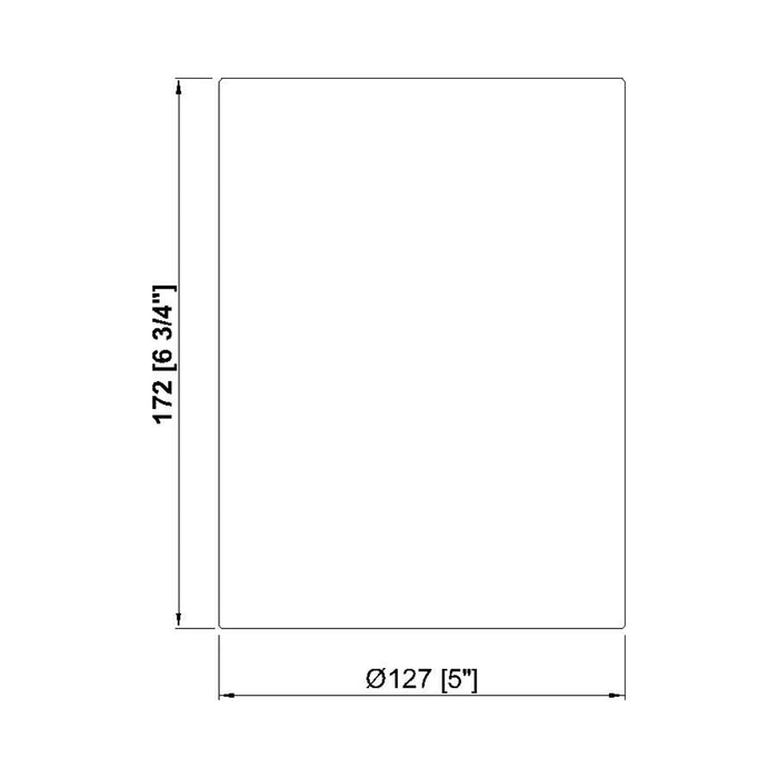 Harley Flush Mount Ceiling Light - line drawing.