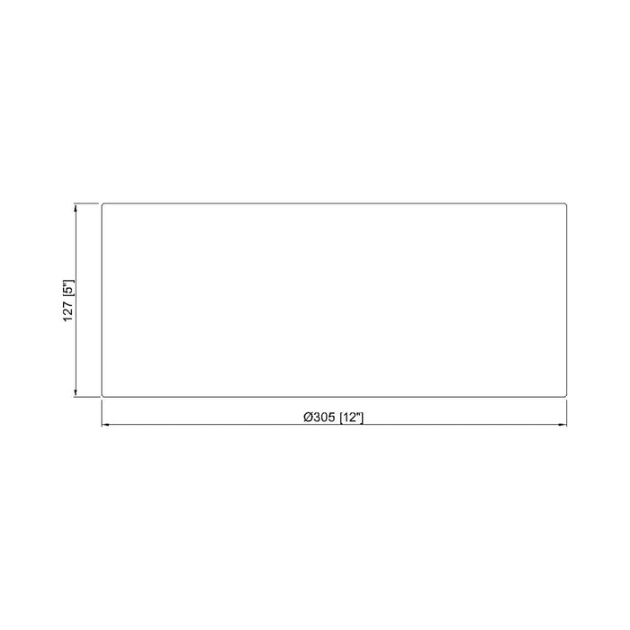 Harley Flush Mount Ceiling Light - line drawing.