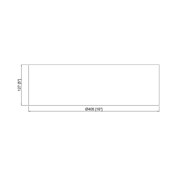 Harley Flush Mount Ceiling Light - line drawing.