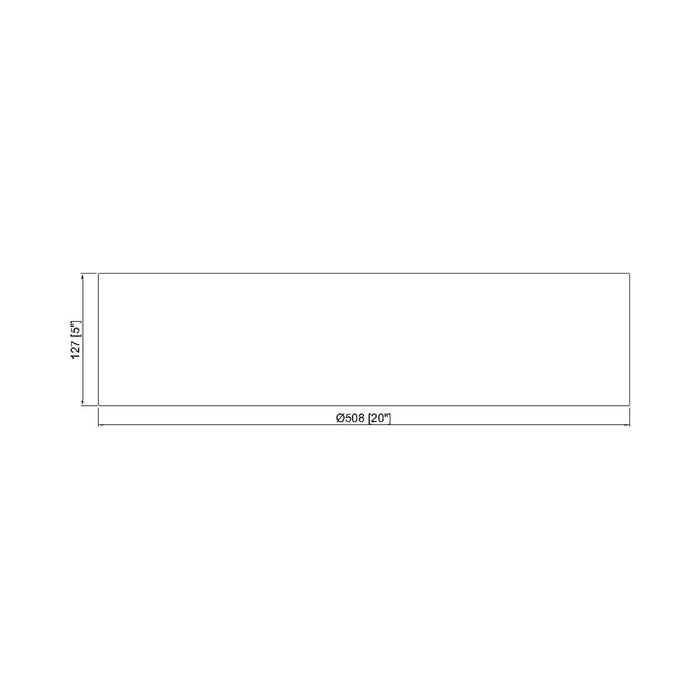 Harley Flush Mount Ceiling Light - line drawing.