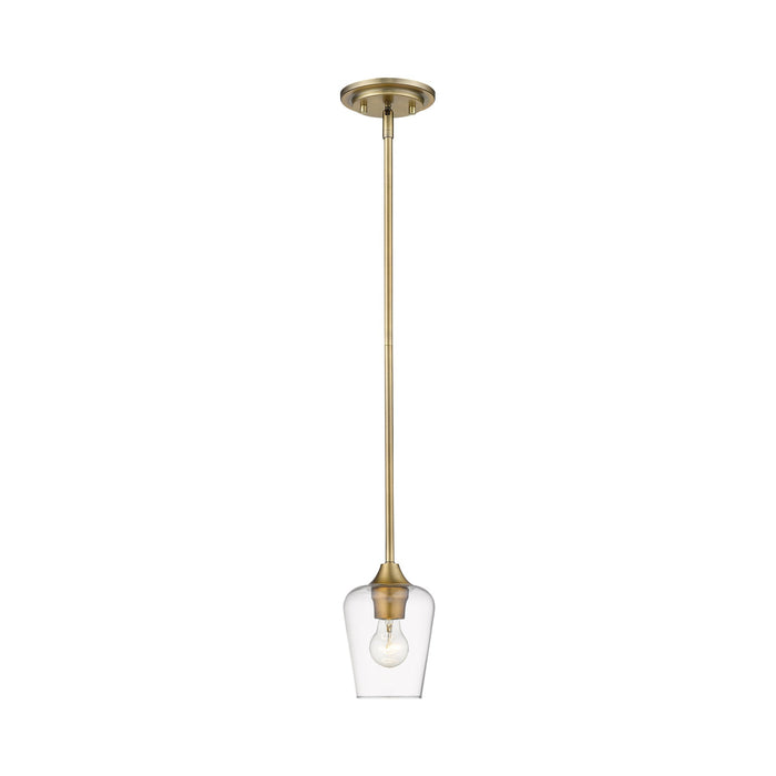 Joliet Mini Pendant Light in Olde Brass.