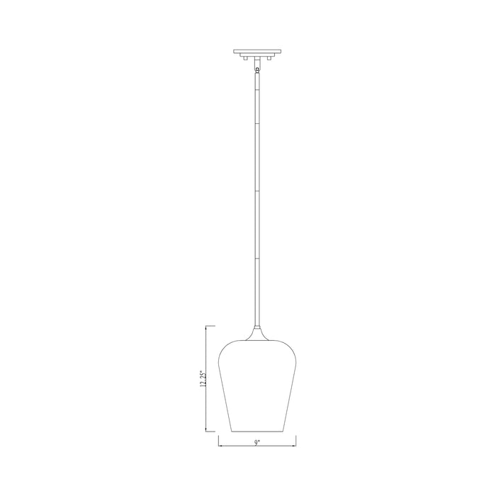 Joliet Pendant Light - line drawing.