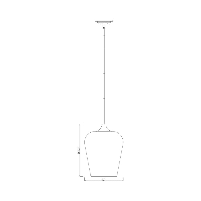 Joliet Pendant Light - line drawing.