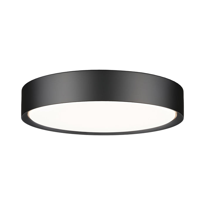 Kawan LED Flush Mount Ceiling Light in Matte Black (16-Inch).