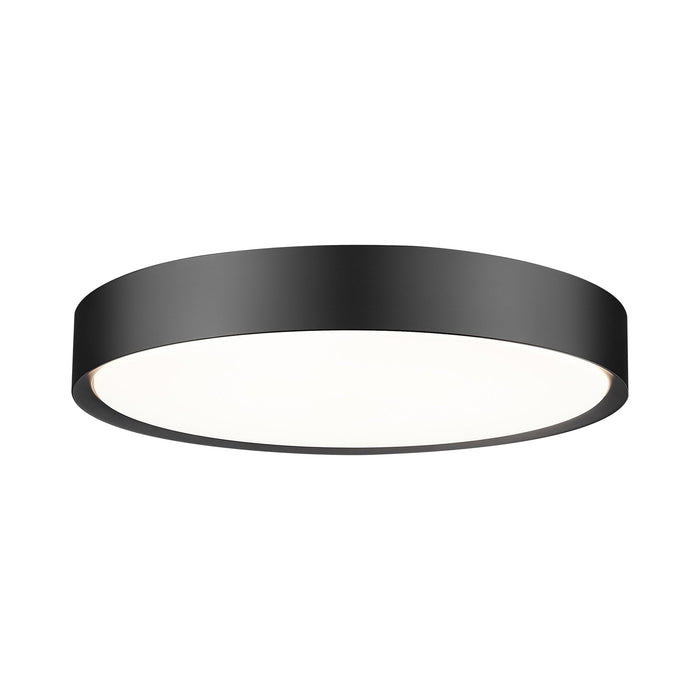 Kawan LED Flush Mount Ceiling Light in Matte Black (20-Inch).