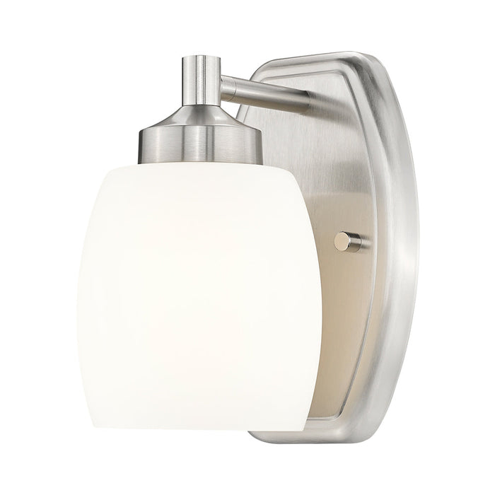 Kendrick Bath Wall Light in Brushed Nickel.