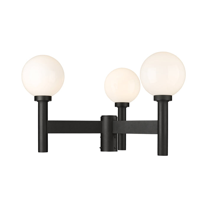 Laurent Outdoor Post Light in Opal (3-Light/30-Inch).