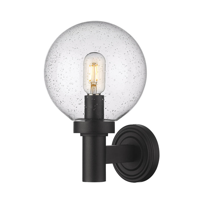 Laurent Outdoor Wall Light in Clear Seedy (1-Light/Short).