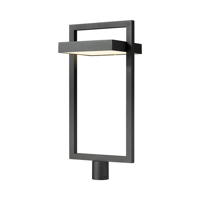 Luttrel Outdoor LED Post Light in Black/Sand Blast (Round Post Mount).