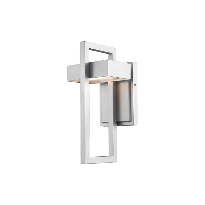 Luttrel Outdoor LED Wall Light in Silver (Small).