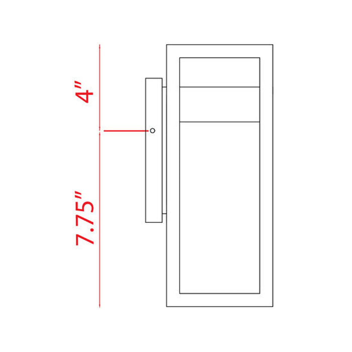 Luttrel Outdoor LED Wall Light - line drawing.