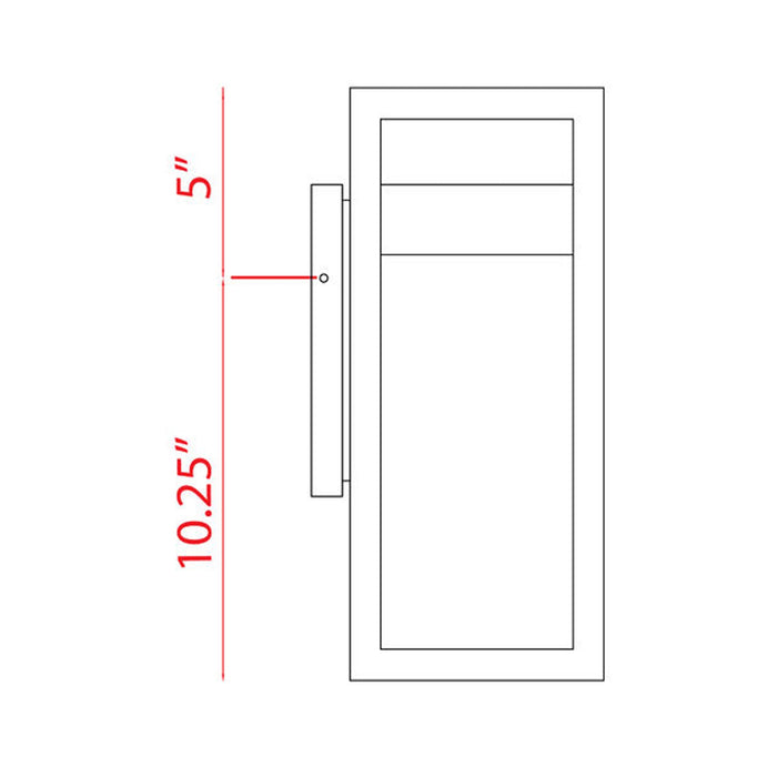 Luttrel Outdoor LED Wall Light - line drawing.