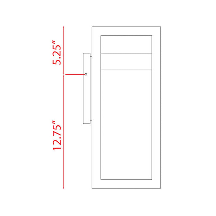 Luttrel Outdoor LED Wall Light - line drawing.