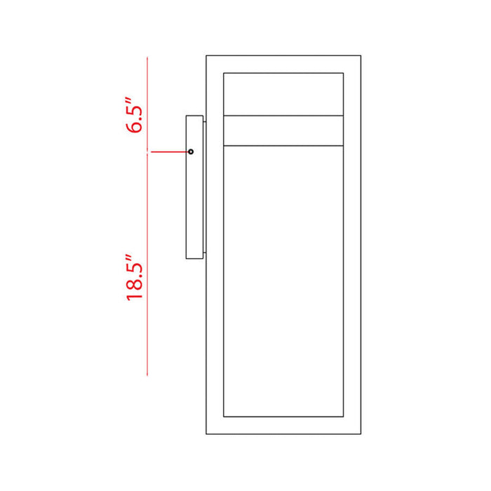 Luttrel Outdoor LED Wall Light - line drawing.