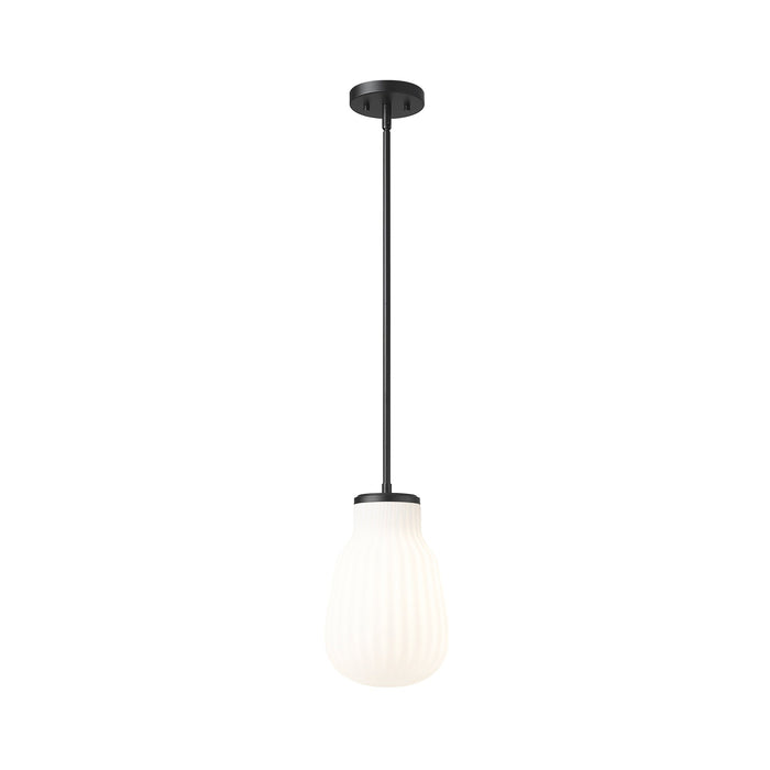 Newbury Pendant Light in Matte Black (8-Inch).