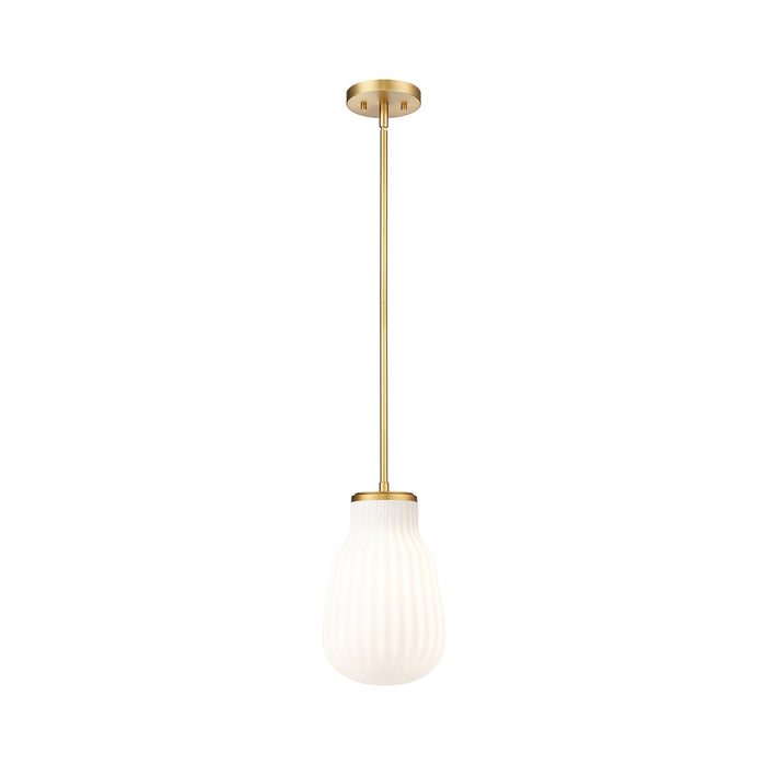 Newbury Pendant Light in Modern Gold (8-Inch).