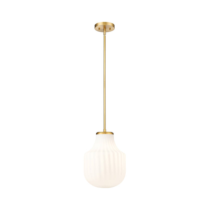 Newbury Pendant Light in Modern Gold (10-Inch).