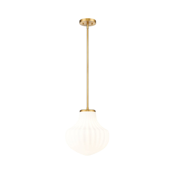 Newbury Pendant Light in Modern Gold (13-Inch).