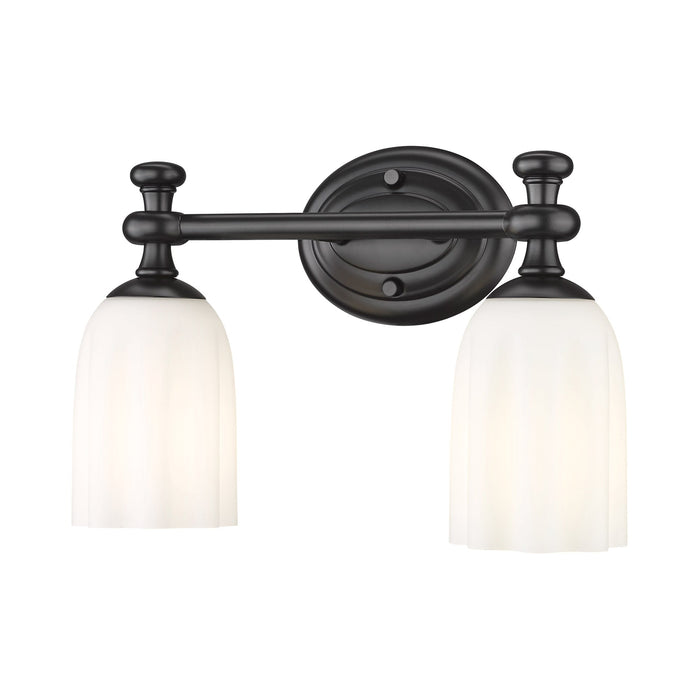 Orion Bath Vanity Light in Matte Black (2-Light).