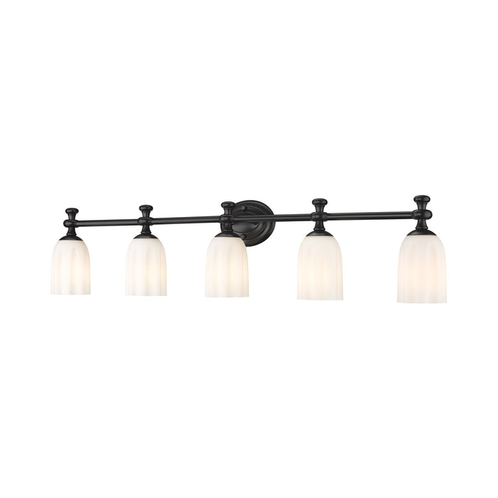 Orion Bath Vanity Light in Matte Black (5-Light).