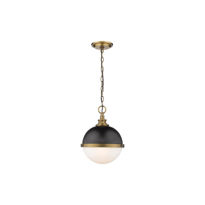 Peyton Pendant Light in Matte Black/Factory Bronze (Small).