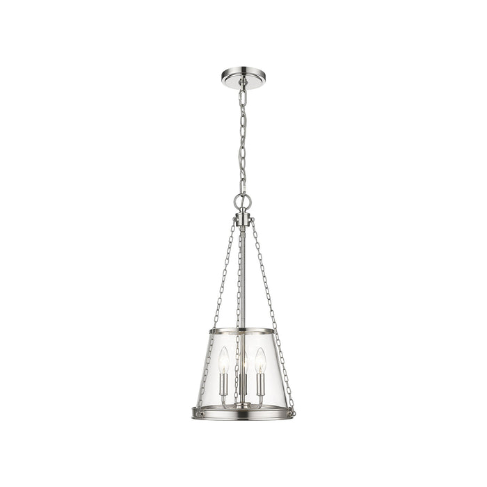 Prescott Pendant Light in Polished Nickel (Small).