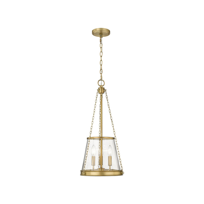 Prescott Pendant Light in Rubbed Brass (Small).