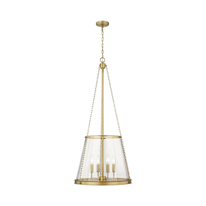 Prescott Pendant Light in Rubbed Brass (Large).