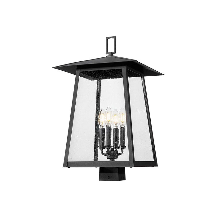 Rainer Outdoor Lantern Post Light in Square Post Mount (13.5-Inch).