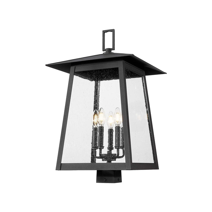 Rainer Outdoor Lantern Post Light in Square Post Mount (15.5-Inch).