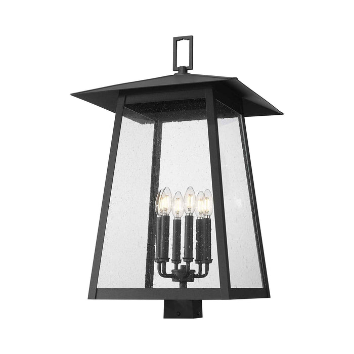 Rainer Outdoor Lantern Post Light in Square Post Mount (17.5-Inch).