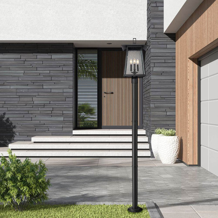 Rainer Outdoor Lean Post Light in Outside Area.