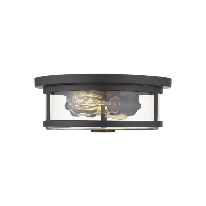 Savannah Flush Mount Ceiling Light in Bronze (11-Inch).