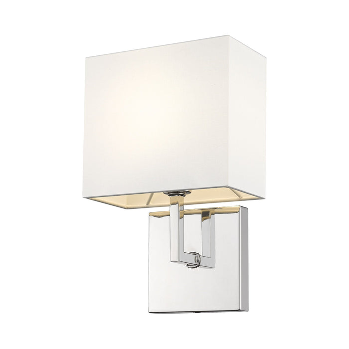 Saxon Wall Light in Polished Nickel.